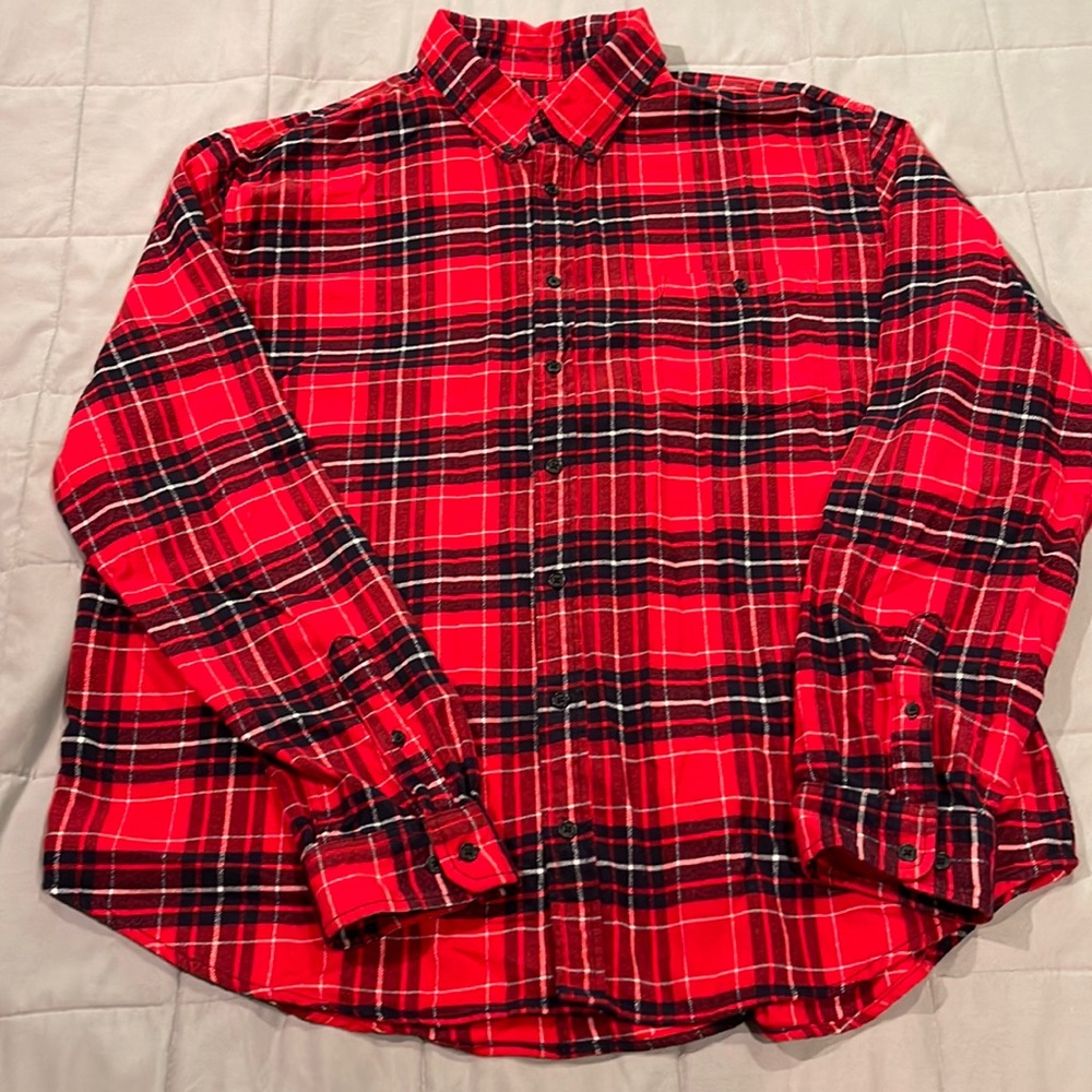 Mens Merona quality plaid flannel shirt XXL